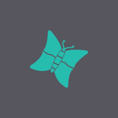 Kelebek vektör simgesi