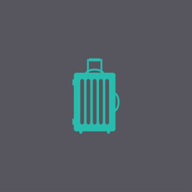 seyahat çanta simgesi. Vektör konsept illüstrasyon tasarımı için