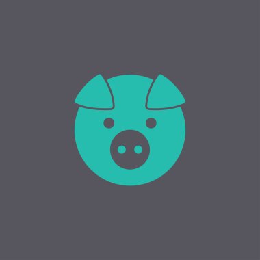 Domuz simgesi. Vektör konsept illüstrasyon tasarımı için