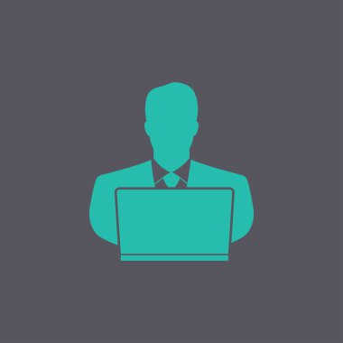 dizüstü bilgisayar simgesi olan bilgisayar kişi grubu