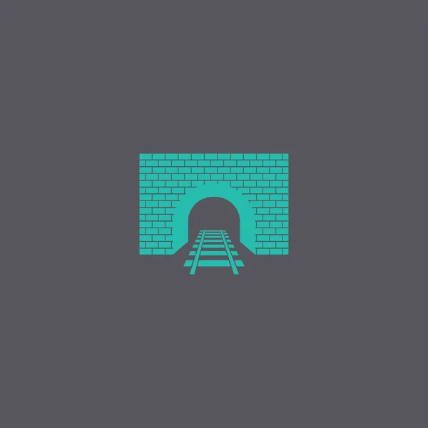 Het pictogram van de tunnel. Vectorillustratie concept voor ontwerp — Stockvector