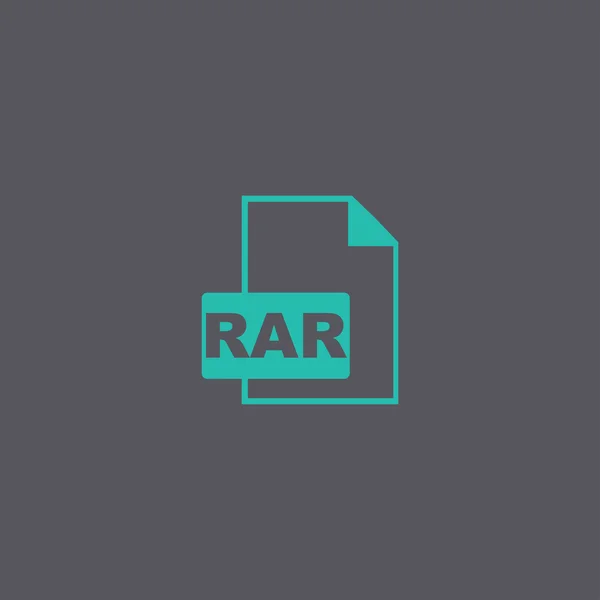 Icono de RAR. Ilustración del concepto vectorial para el diseño — Archivo Imágenes Vectoriales