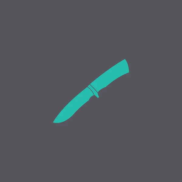 Icono del cuchillo. Plano — Vector de stock