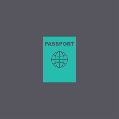 Passport simgesini. Vektör konsept illüstrasyon tasarımı için