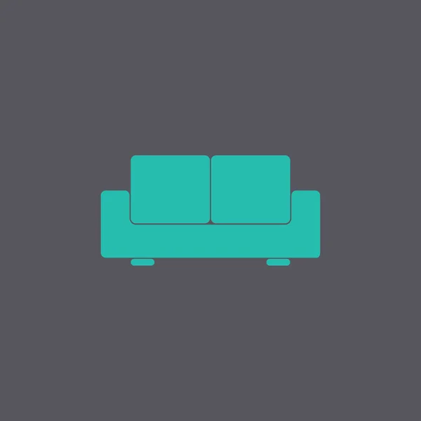 Sofa pictogrammen. Moderne ontwerp platte stijlicoon. — Stockvector
