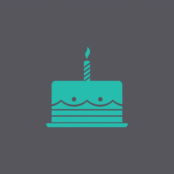 Icono web de pastel de cumpleaños — Vector de stock