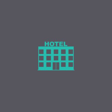 Hotel Icon. Vektör konsept illüstrasyon tasarımı için