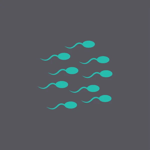 Icona dello sperma. Stile di design piatto . — Vettoriale Stock