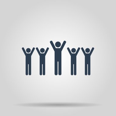 İnsanlar simgesi. Vektör konsept illüstrasyon tasarımı için