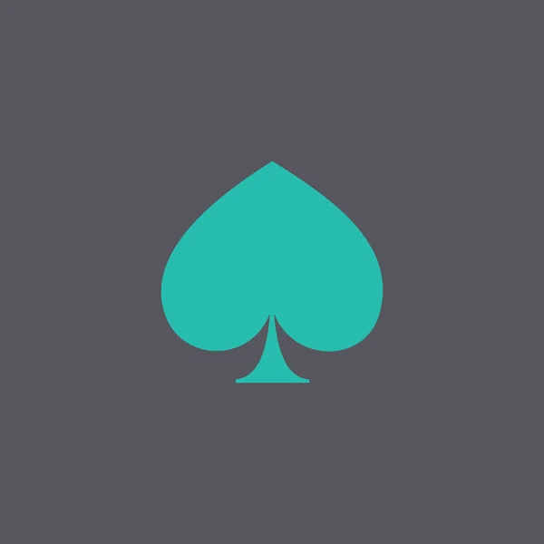 Icono de poker. Plano — Vector de stock