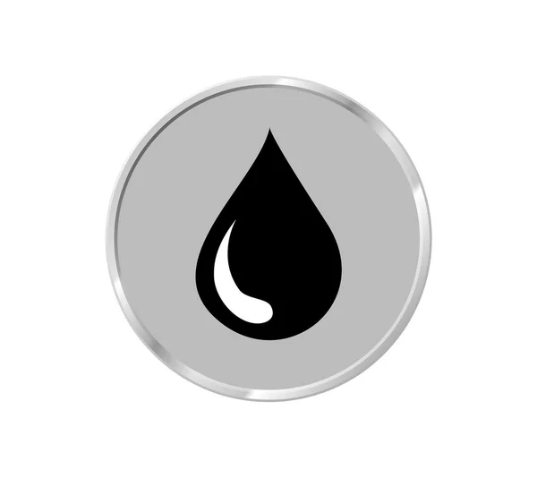 Vektor illustration av en silver ikon med blod droppar. — Stock vektor