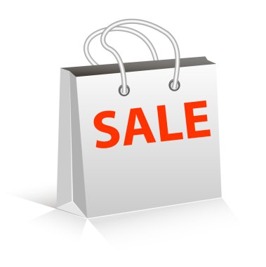 reklam ve marka beyaz boş alışveriş çantası