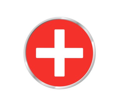 parlak düğme vektör tıbbi işareti