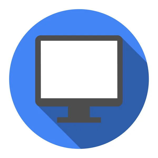 Computer Widescreen Monitor Zeichen-Symbol. — Stockvektor