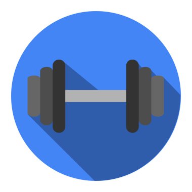 Modern düz mavi daire simge vektör. Eps10