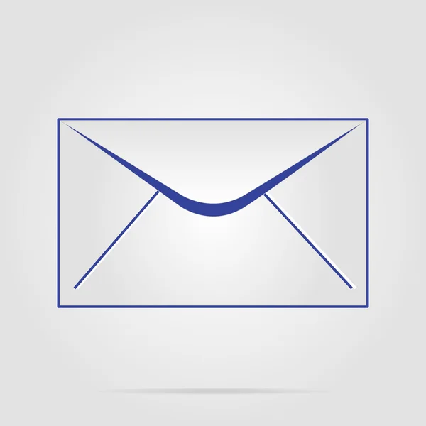 Sobre símbolo de correo sobre fondo gris — Vector de stock