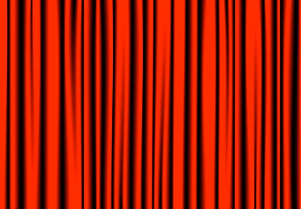 Rideau de rideaux rouges de luxe avec de nombreux vecteur d'ombre — Image vectorielle
