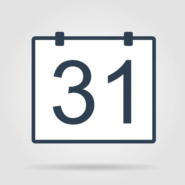 Calendar icon, vector illustration. Flat design style — Stock Vector