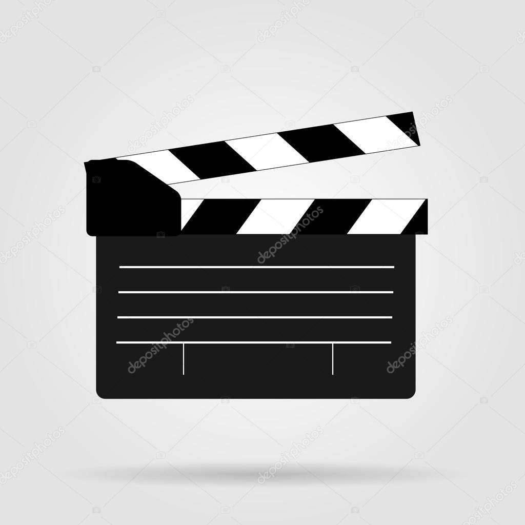 Movie clapper board, movie maker vector