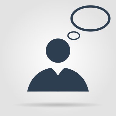 Uzun düz gölge simgesi işadamı