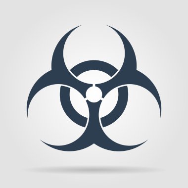 Biyolojik tehlike simgesi - vektör web illüstrasyon, kolay yapıştırmak için herhangi bir arka plan