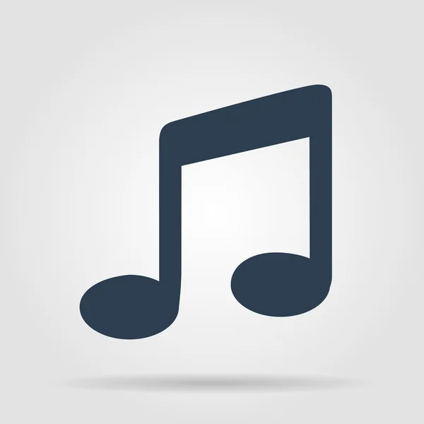 Música Flat Blue Simple Icon, aislado sobre fondo blanco — Vector de stock