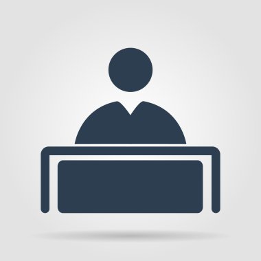 Uzun düz gölge simgesi işadamı