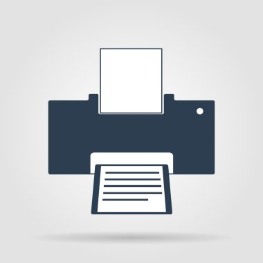 Yazıcı simgesi, vektör illüstrasyonu. düz tasarım biçimi