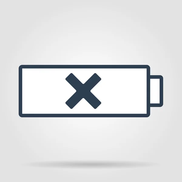 Batterie-Symbol, Vektor-Illustration. flacher Designstil — Stockvektor