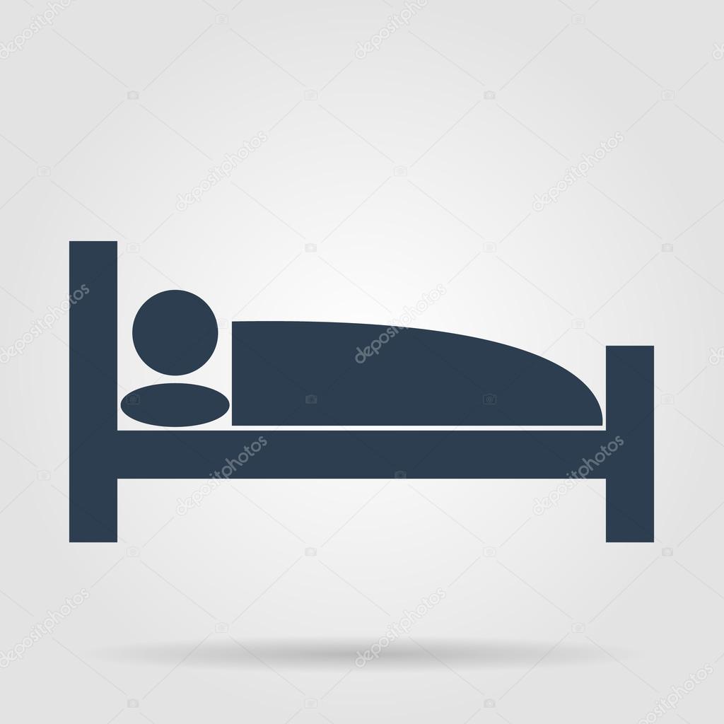 Sleeping symbol on gray background