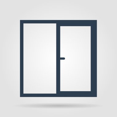 düz pencere simgesi, vektör çizim