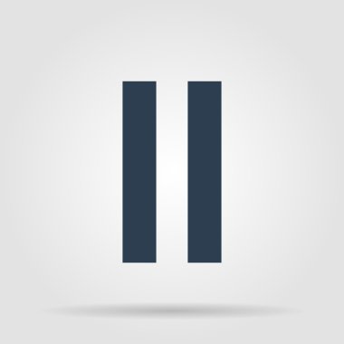 Duraklat düz web simgesi