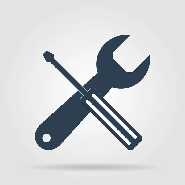 Reparatur-Symbol. Service simbol. Werkzeuge singn. flacher Designstil. — Stockvektor