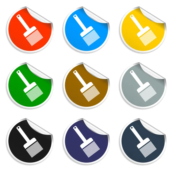 Verf penseel icon - vector — Stockvector