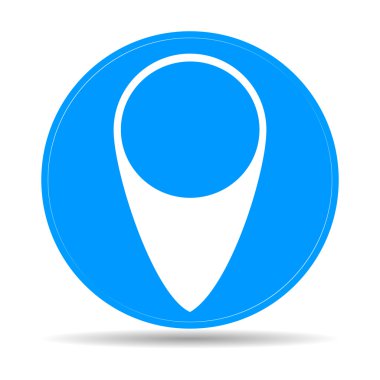 Harita imleci düz simge, vektör illüstrasyonu. Düz tasarım biçimi