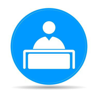 Uzun düz gölge simgesi işadamı