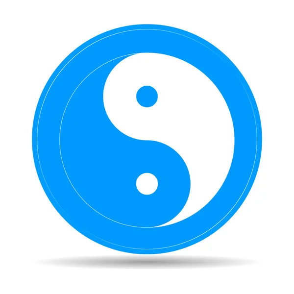 Yin yang symbool - zwart-wit vectorillustratie. — Stockvector