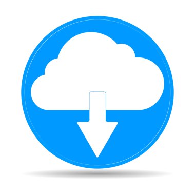 bulut simgesi, vektör illüstrasyonu.