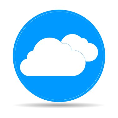 bulut simgesi, vektör illüstrasyonu.