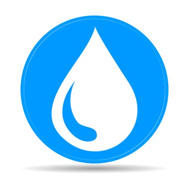 su simgesi, vektör çizim. düz tasarım stili