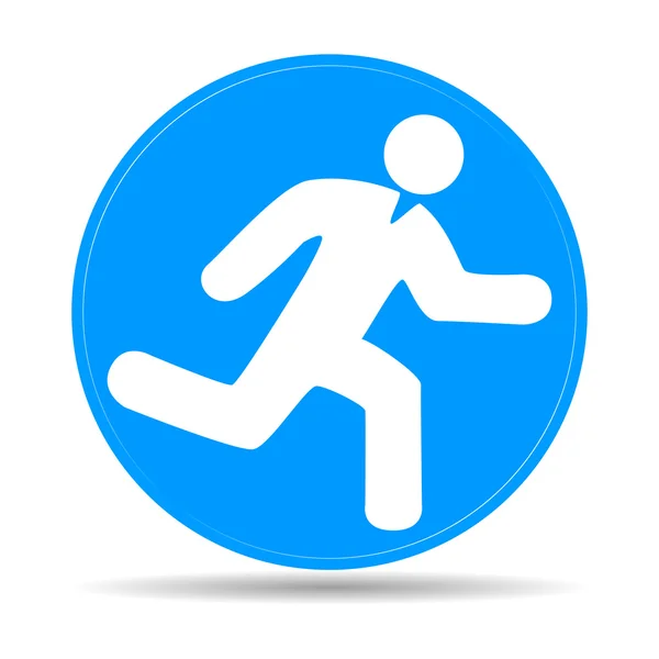 Man Running ícone no fundo branco —  Vetores de Stock