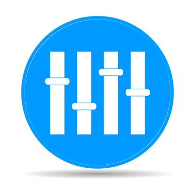 Equalizer'ı simgesi. düz 