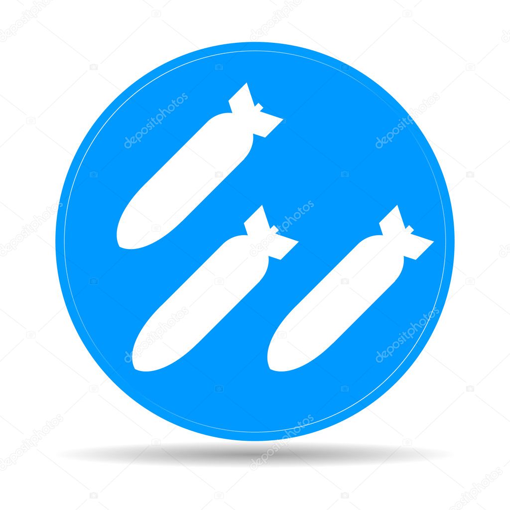 Air bomb vector icon