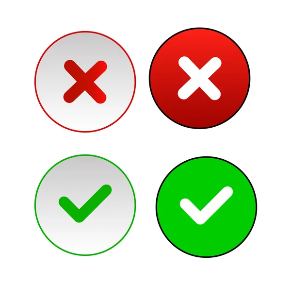 Validation buttons — Stock Vector