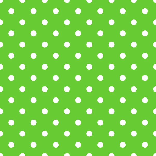 Seamless green polka dot background pattern — Stock Vector