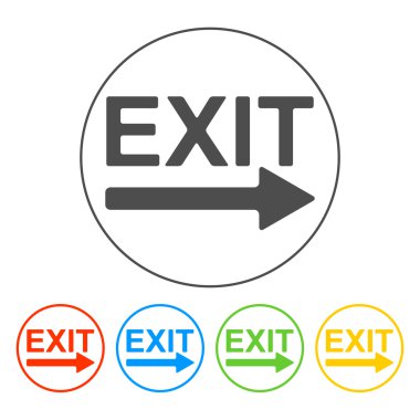 Çıkış simgesi - vektör illüstrasyonu 