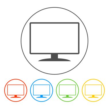 vektör monitör simgesini