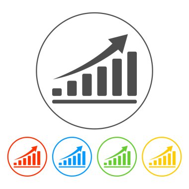 Vektör beyaz ekonomik Icons set