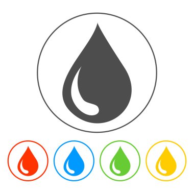 su simgesi, vektör çizim. düz tasarım stili