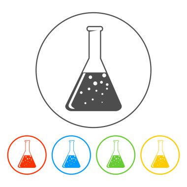 laboratuvar cam kutsal kişilerin resmi, vektör çizim. düz tasarım stili